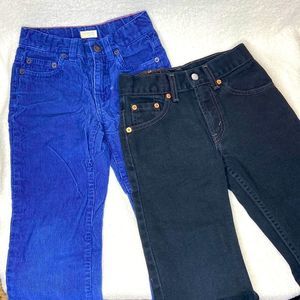 Boys corduroy and jean pants Size 5